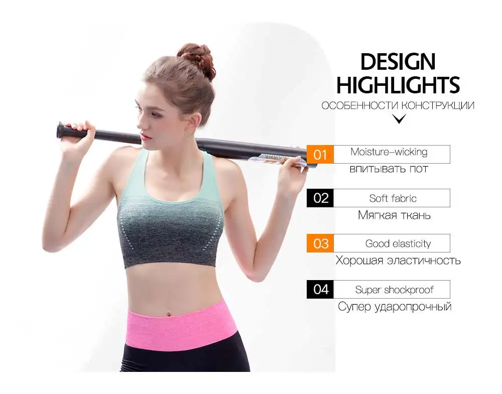 Sports Bra High Stretch Breathable Top Fitness Women Padded for Running Yoga Gym Seamless Crop Bra Gradient Sport Bra - Image 15