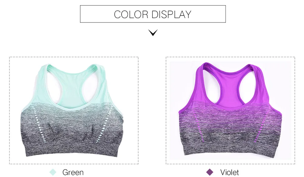 Sports Bra High Stretch Breathable Top Fitness Women Padded for Running Yoga Gym Seamless Crop Bra Gradient Sport Bra - Image 19