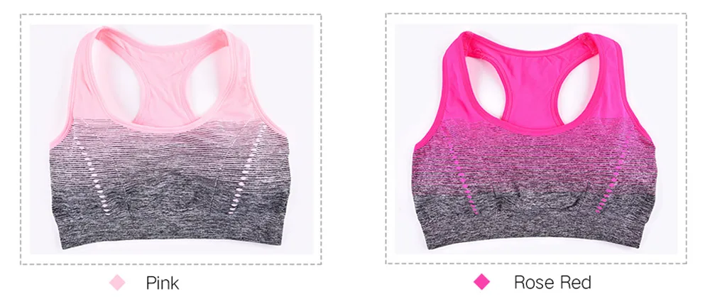Sports Bra High Stretch Breathable Top Fitness Women Padded for Running Yoga Gym Seamless Crop Bra Gradient Sport Bra - Image 20