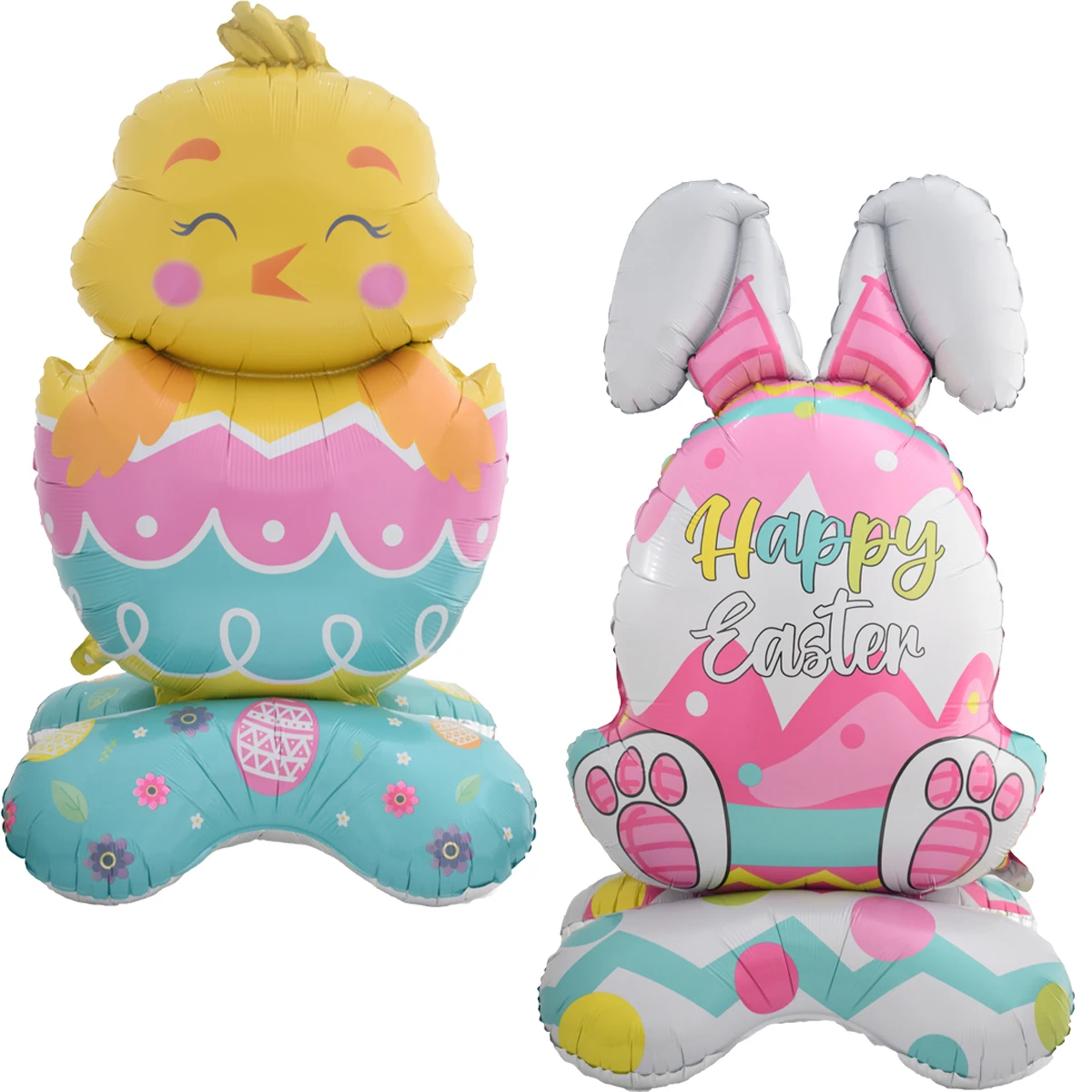 1pc Easter Pedestal Rabbit Egg Chick Balloons Stand Easter Bunny Balloon Outdoor Easter Decorations Easter Party Decoration - Image 4