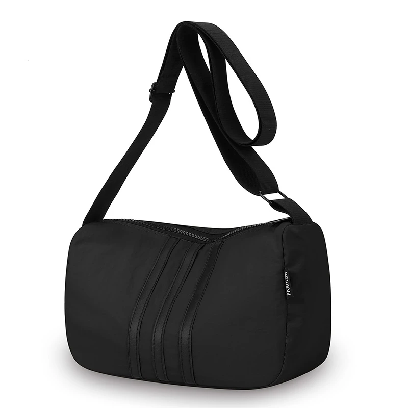 Duffel Bag Women Men Large Travel Gym Hand Carry Boarding Luggage Casual Sports Shoulder Handbag Striped Nylon Crossbody Purse