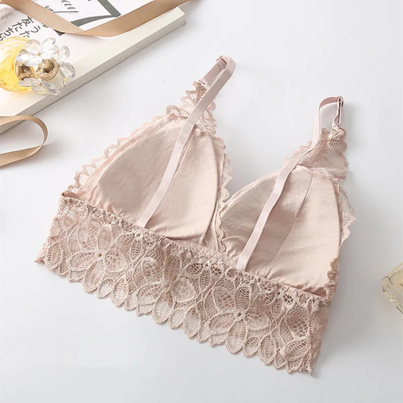 Lace Bralette Deep V-neck Bras For Women Push Up Bra Female Comfort Underwear Sexy Lingerie Padded Brassiere - Image 6