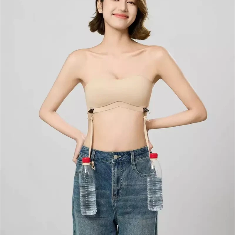 Strapless Underwear Anti-slip Anti-light Without Trace Gathering Without Steel Ring Halter Neck Beautiful Back Invisible Bra - Image 2