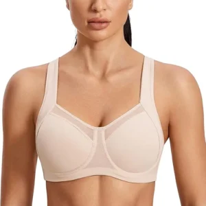 Sport Bra Women High Support Unlined Underwire Racerback ports Bras for Women High Support Underwear
