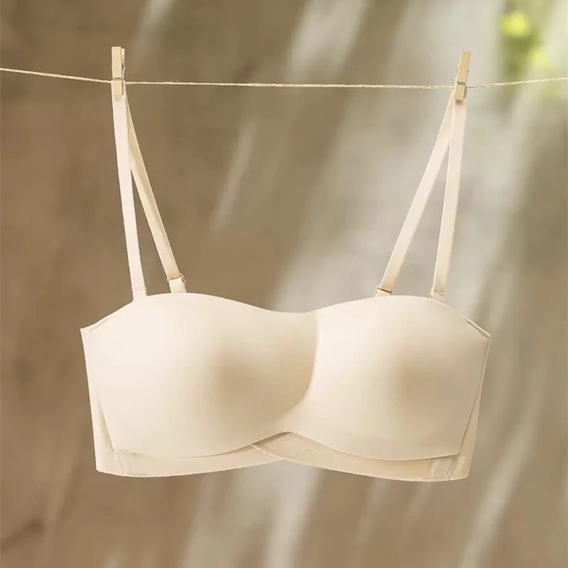 Strapless Underwear Anti-slip Anti-light Without Trace Gathering Without Steel Ring Halter Neck Beautiful Back Invisible Bra - Image 5
