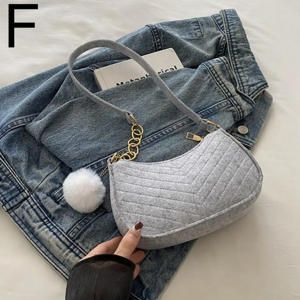 Mini Women Shoulder Bags Fashion Felt Women's Bag Design Advanced Underarm Handbags Mini Saddle Bag - Image 13