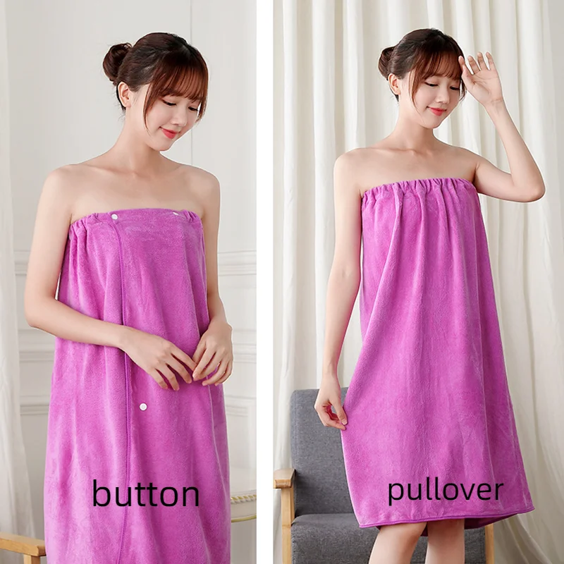 Wearable Microfiber Bathrobe Woman Shower Soft Bath Towel Adults for Home Beauty Salon Sweat Suit Sauna Towels Bathroom - Image 4