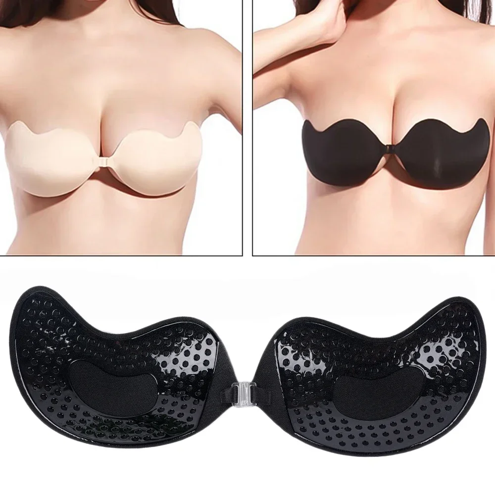 Invisible Push Up Bra for Women Backless Strapless Bra Seamless Front Closure Bralette Underwear Silicone Self-Adhesive Bra Pad - Image 5