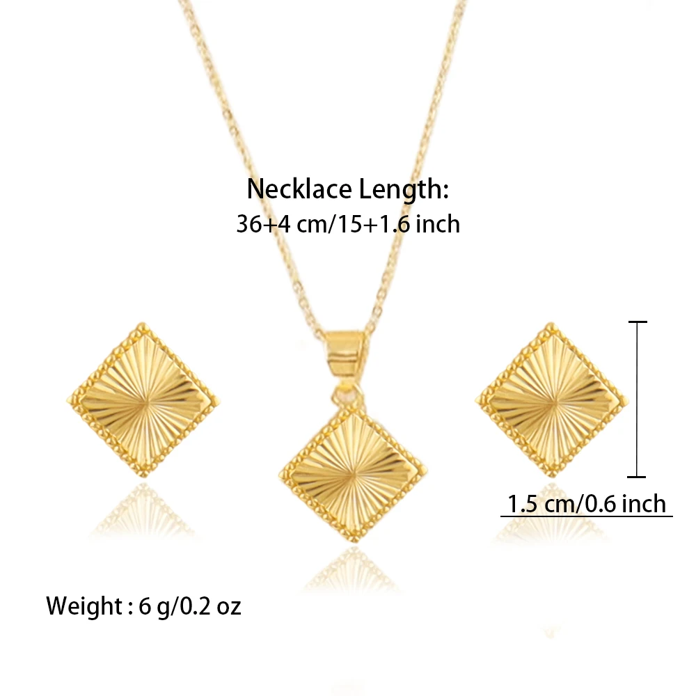 Costume Jewelry Set Gold Plated Earrings Necklace Set for Women Morocco America Dainty Classic Jewelry Set For Party Weddding - Image 3