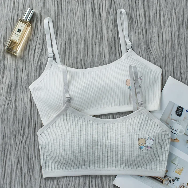 8-16 Years Kids Bras Young Girls Underwear Teenage Training Bras Women Cotton Kids cute Brassiere Tube Tops Girl's Sport Bras - Image 3