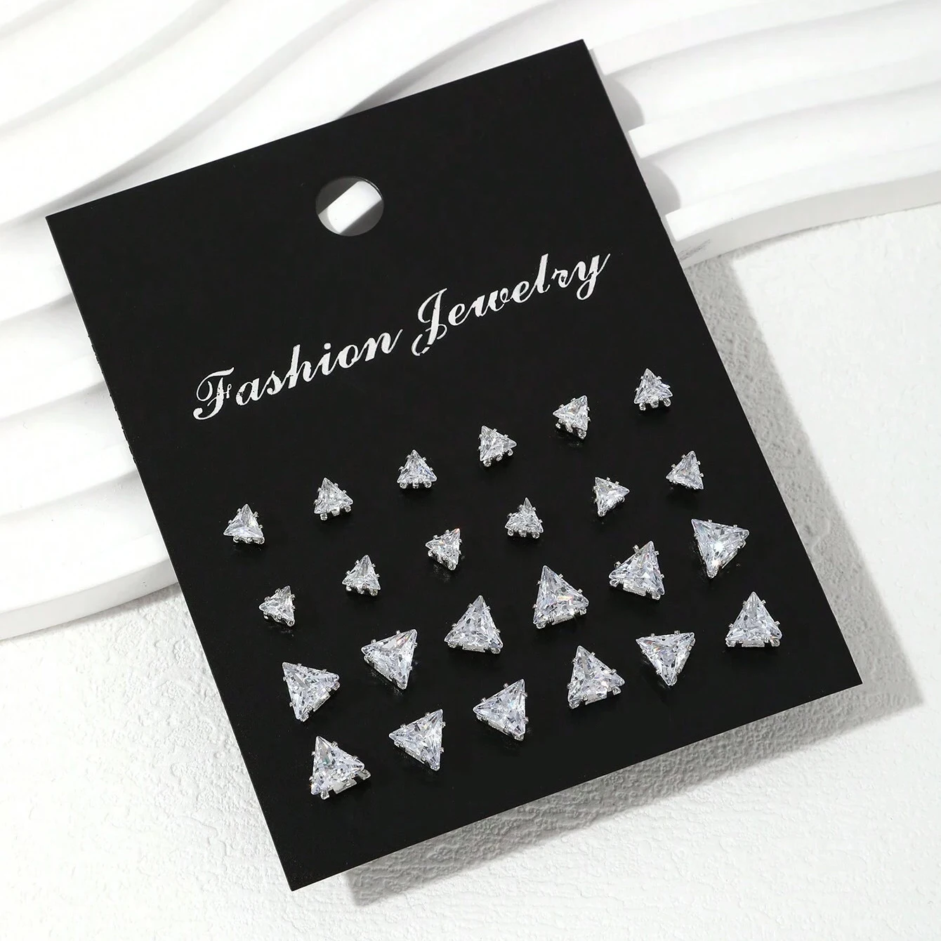 12 Pairs Of Luxurious, Simple, Shiny, And Caring Zirconia Decorative Earrings Are Suitable For Gifts To Parties,And Couples - Image 8