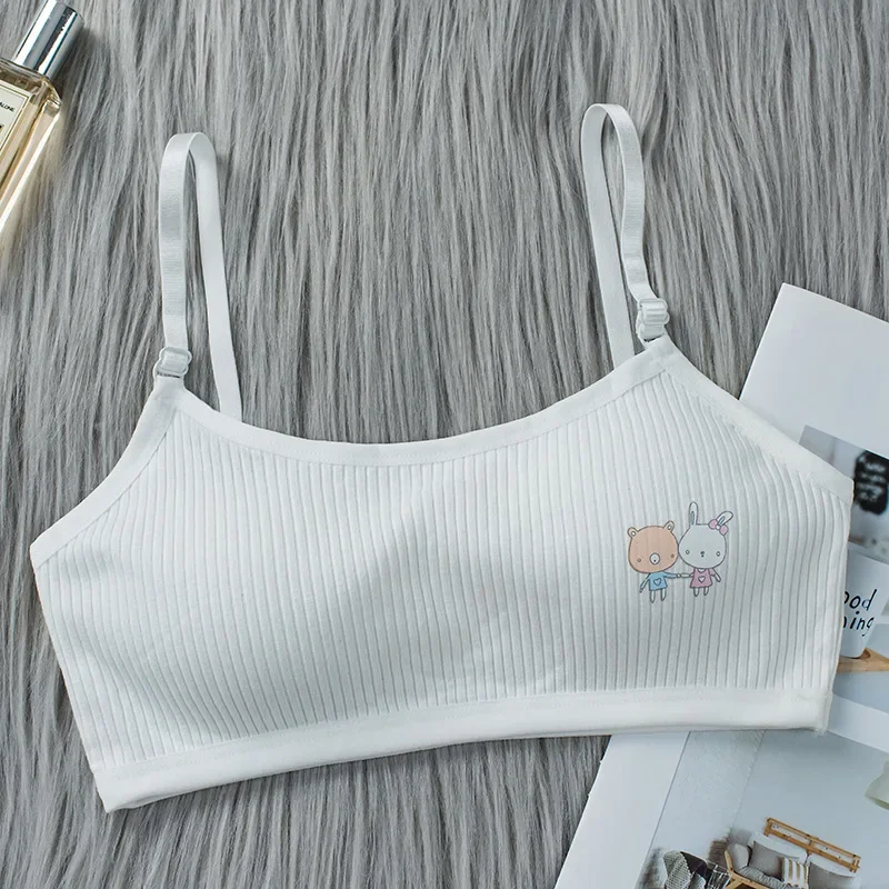 8-16 Years Kids Bras Young Girls Underwear Teenage Training Bras Women Cotton Kids cute Brassiere Tube Tops Girl's Sport Bras - Image 4