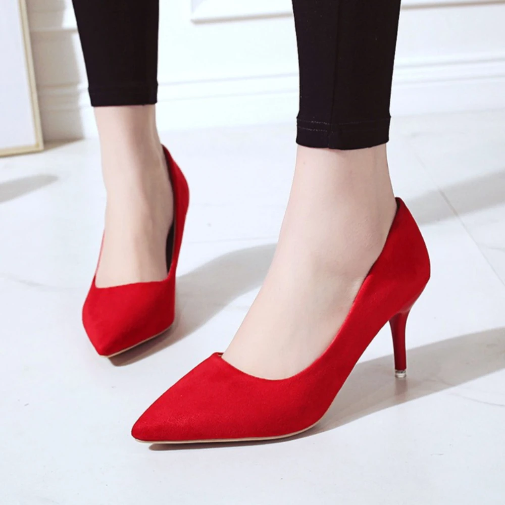 2025 Summer Women's High Heels Platform Pumps Female Elegant Sweet Platform Shoes Fashion Sexy Pointed Toe Women's Pumps - Image 2