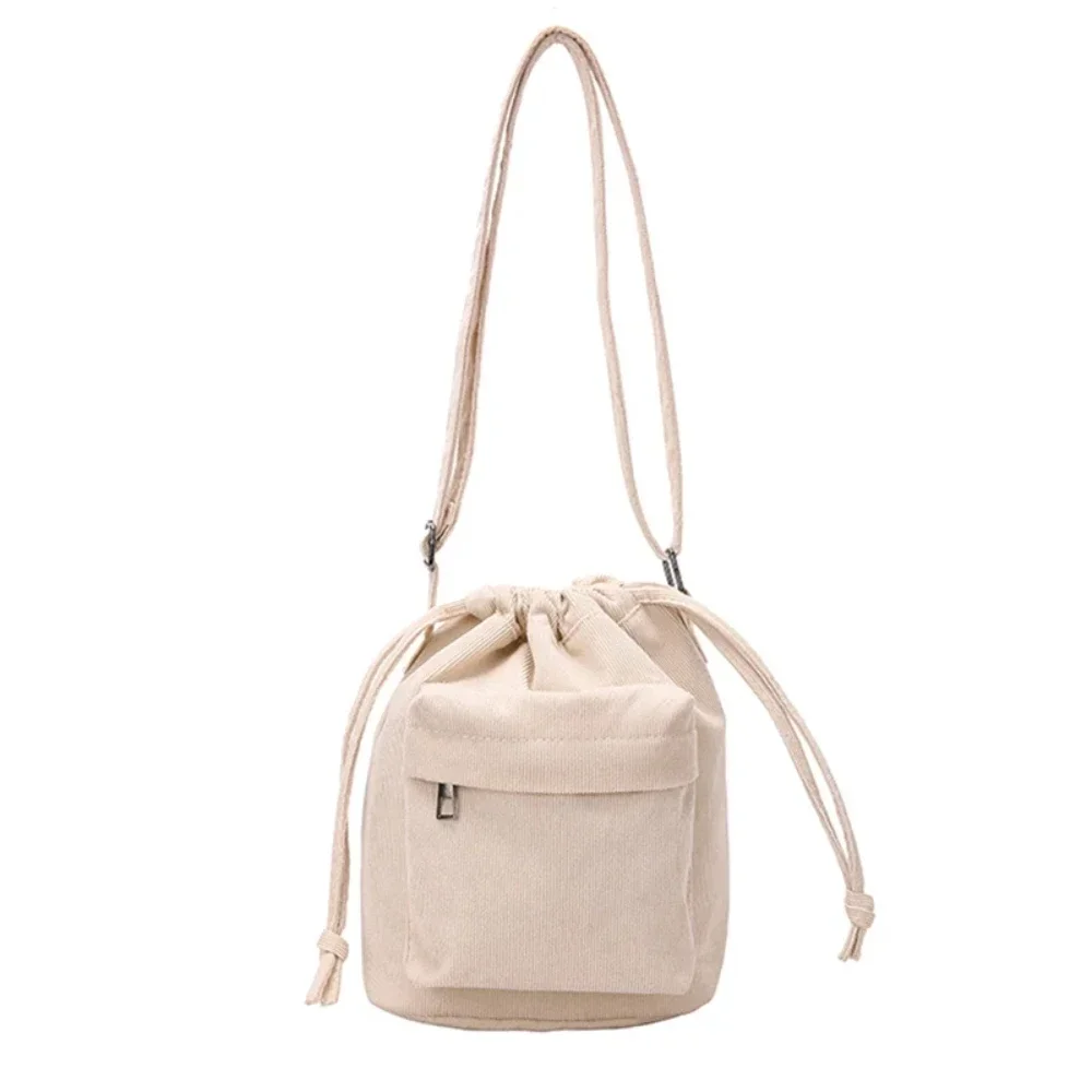 2025 New Women Bag Middle Shoulder Bag Korean Style Drawstring Bucket Bag Casual Light Youth Crossbody Bag Whole Sale - Image 9