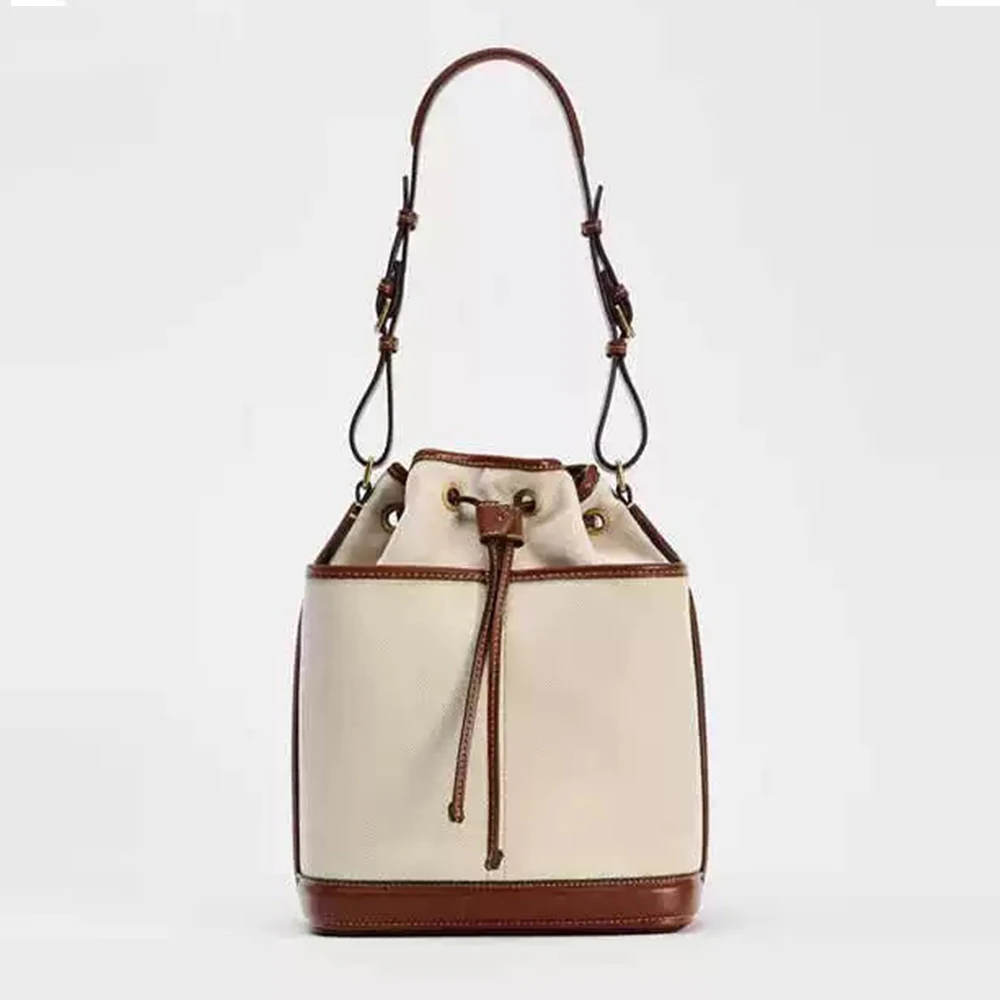 Fashion Denim Bucket Bags for Women Luxury Designer Handbags High Quality Canvas Shoulder Bag 2025 New Drawstring Women's Bag - Image 3