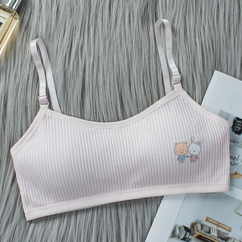 8-16 Years Kids Bras Young Girls Underwear Teenage Training Bras Women Cotton Kids cute Brassiere Tube Tops Girl's Sport Bras - Image 2