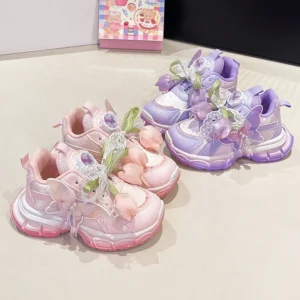 Toddler Casual Platform Sneakers for Girls 2025 New Autumn Kids Running Shoes Soft Sole Versatile School Outdoor Sport Sneakers