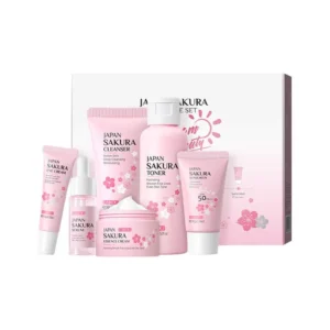 6pcs Sakura Skin Care Set Hydrating Moisturing Smoothing Nourishing Brightening Firming Women Beauty Skincare Product