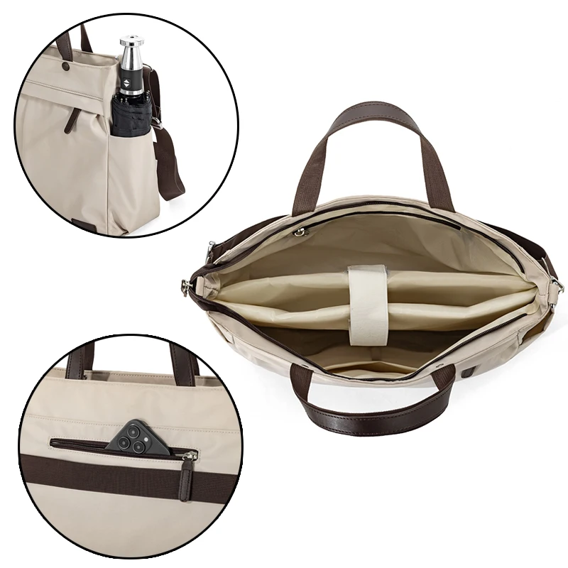 【 Laptop Bag 】 Nylon casual women's laptop bag, daily commuting briefcase, lightweight women's single-shoulder bag - Image 5