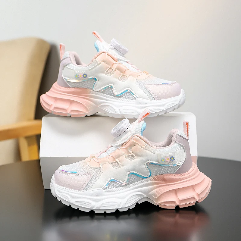 New Toddler Girls Sport Shoes Soft Sole Breathable Outdoor Tennis Fashion Kids Sneakers Children's Shoes 2026 Spring Size 28-38 - Image 3