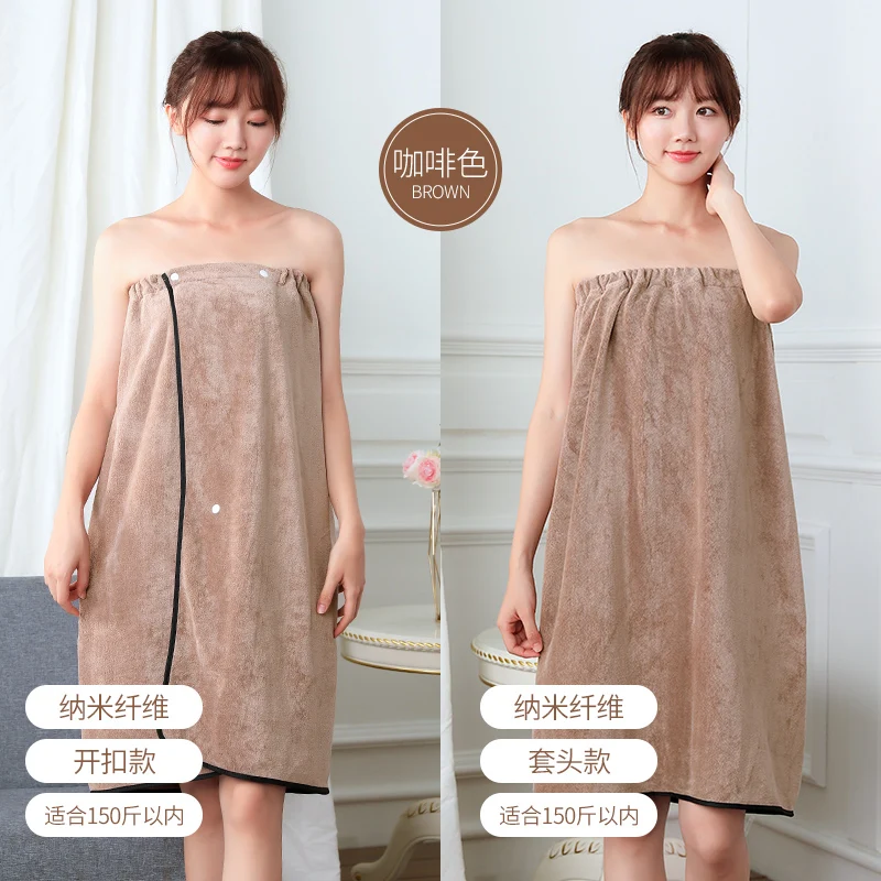 Wearable Microfiber Bathrobe Woman Shower Soft Bath Towel Adults for Home Beauty Salon Sweat Suit Sauna Towels Bathroom - Image 24
