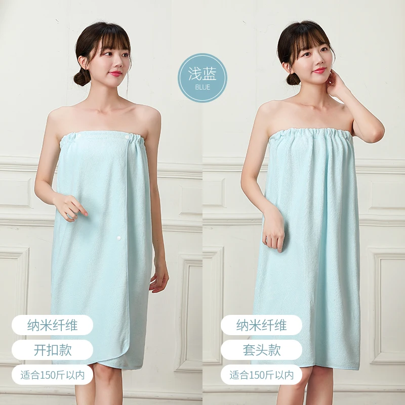 Wearable Microfiber Bathrobe Woman Shower Soft Bath Towel Adults for Home Beauty Salon Sweat Suit Sauna Towels Bathroom - Image 18