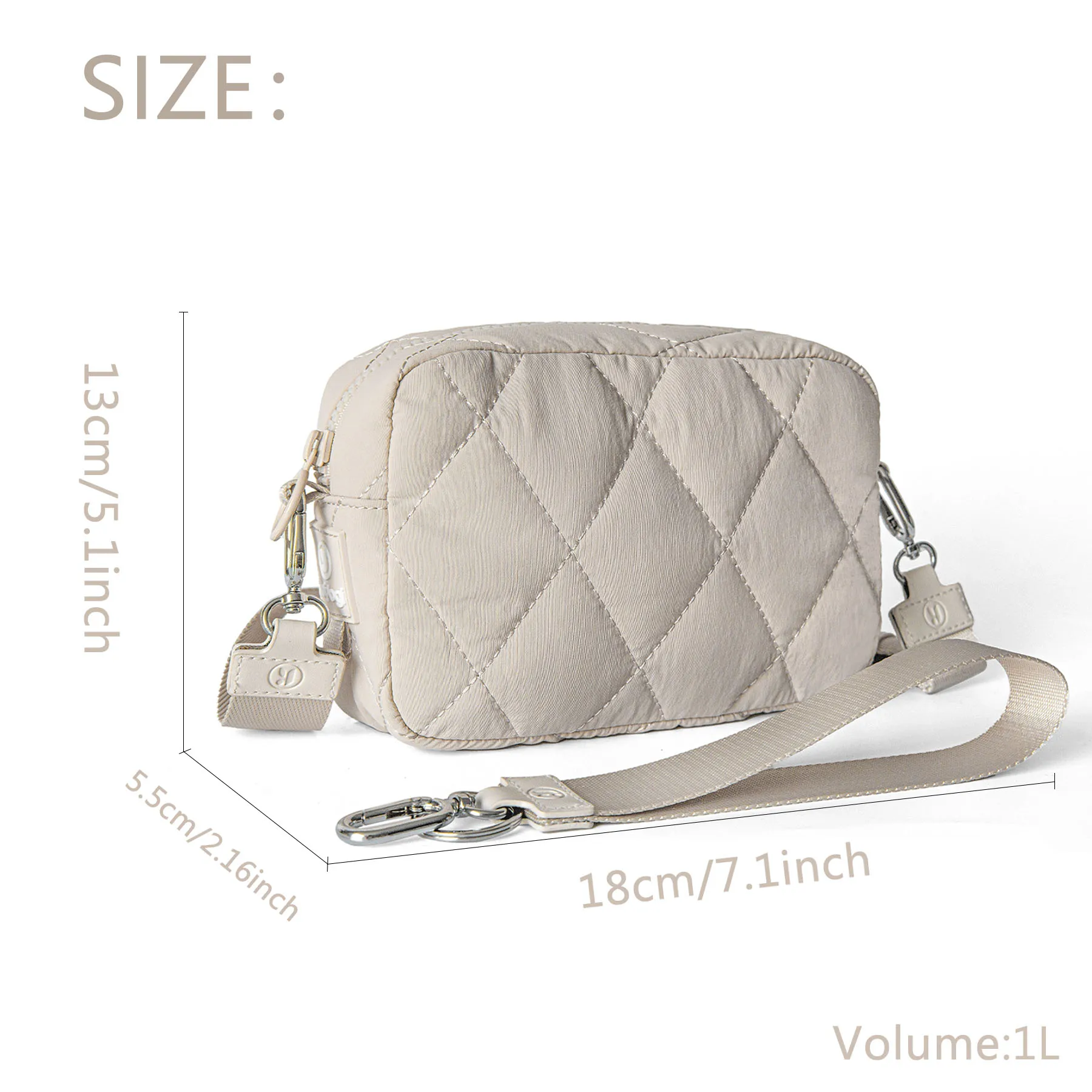 Wristlet Wallets for Women Nylon Crossbody Wallet with Puffer Bag Purse Shoulder Bag for Travel Credit Card Holder Phone Carrier - Image 4