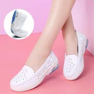 Women Work Shoes Comfortable for Work White Wedge Soft Sole Non-slip Caring Comfortable Nurse Mother Casual Platform Shoes