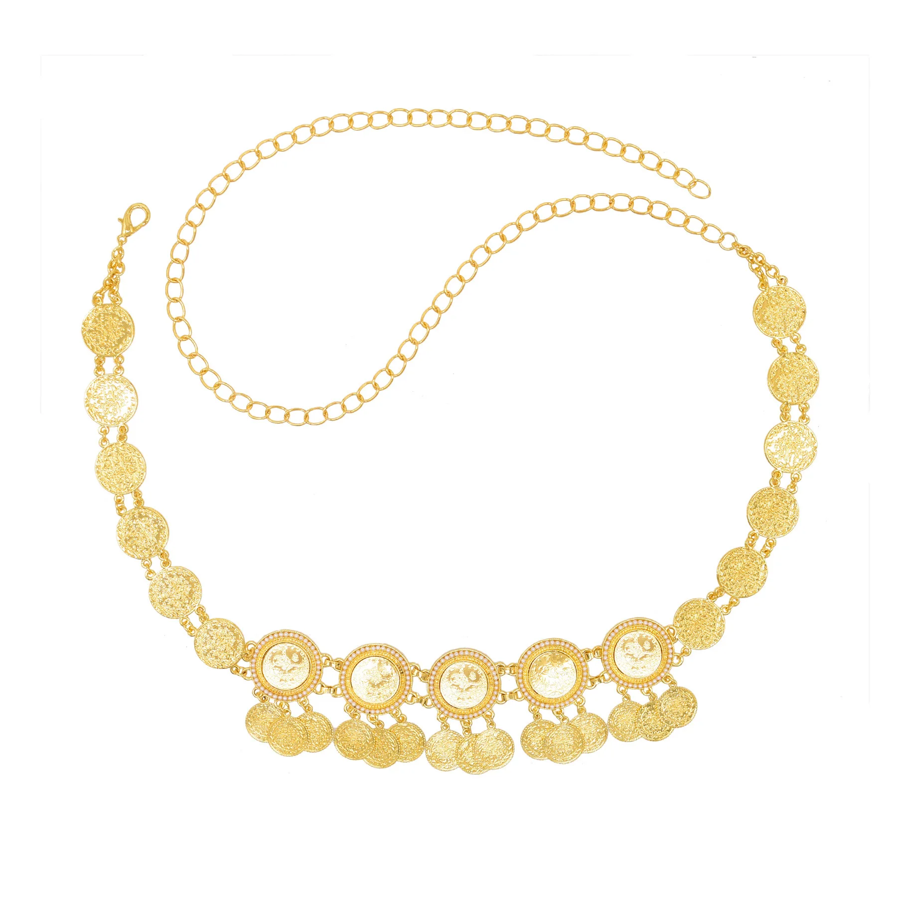 Trendy Rhinestone Flower Waist Chain For Women Gold Plated Coins Tassel Body Belt Ethnic Tribal Jewelry Afghan Kurdish Accessory - Image 8