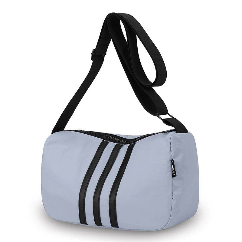 Duffel Bag Women Men Large Travel Gym Hand Carry Boarding Luggage Casual Sports Shoulder Handbag Striped Nylon Crossbody Purse - Image 10