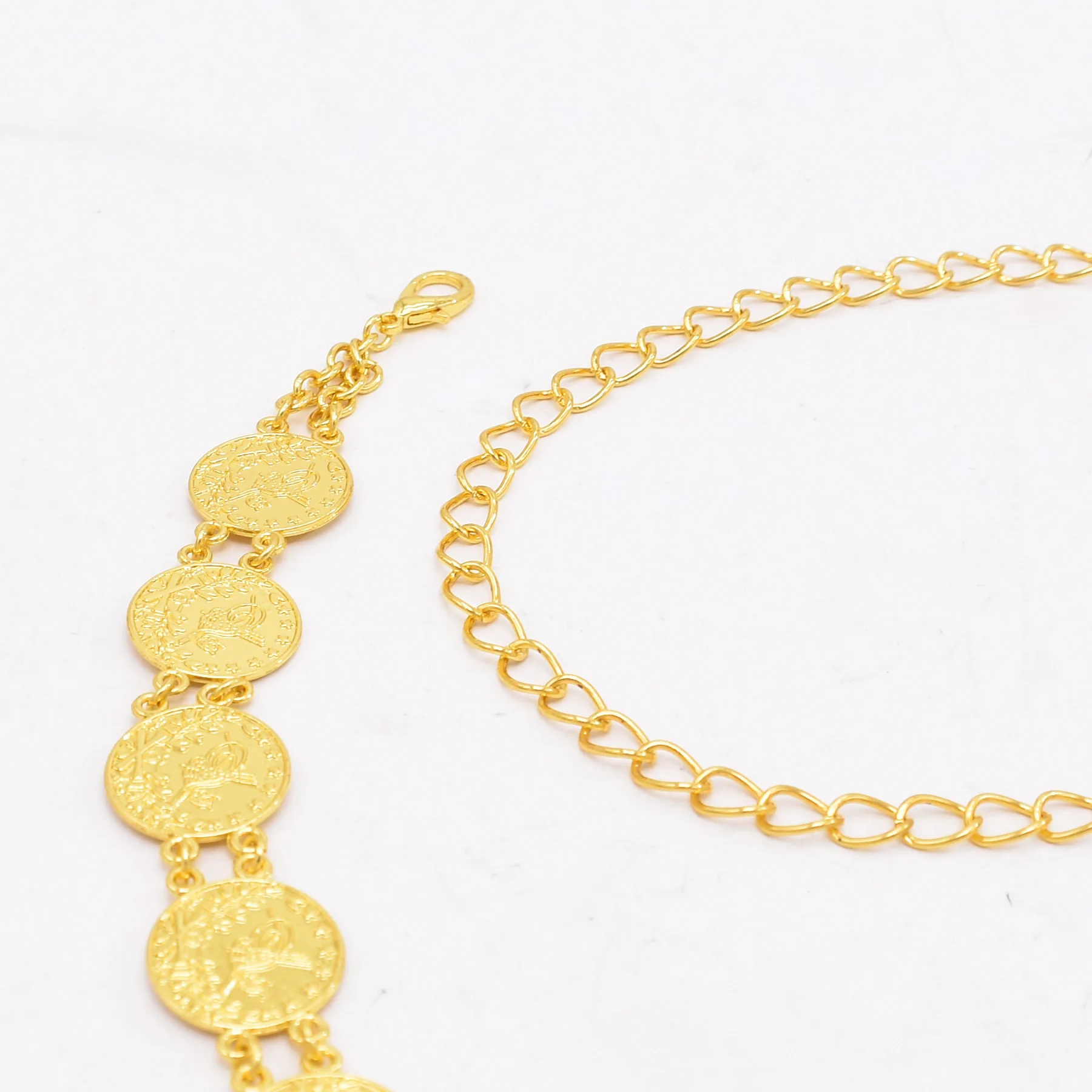 Trendy Rhinestone Flower Waist Chain For Women Gold Plated Coins Tassel Body Belt Ethnic Tribal Jewelry Afghan Kurdish Accessory - Image 5