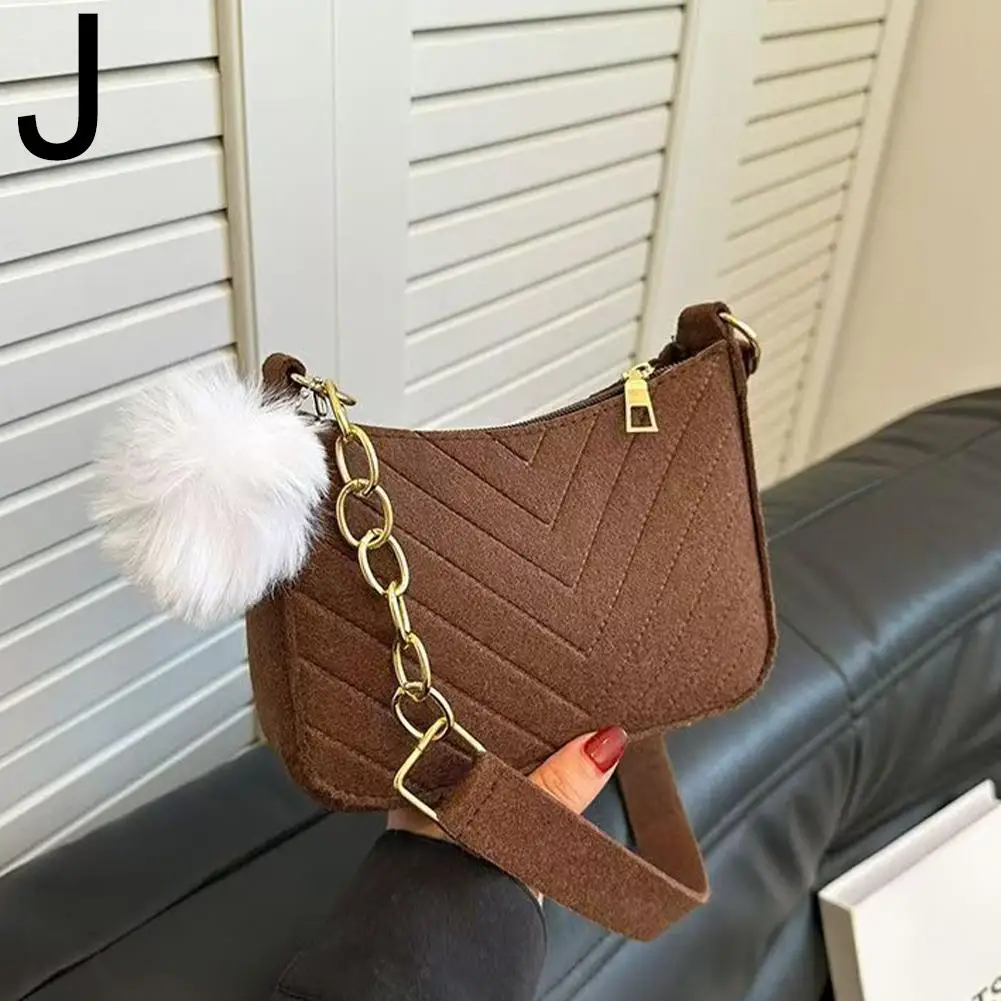 Mini Women Shoulder Bags Fashion Felt Women's Bag Design Advanced Underarm Handbags Mini Saddle Bag - Image 16