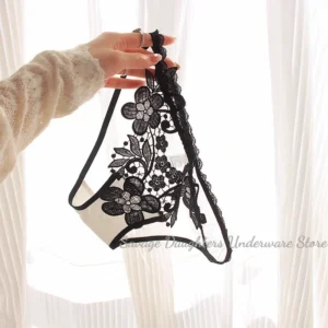 Light Luxury High End New Panties Women'S Underwear Sexy Lace Breathable Seamless Ultra-Thin Tong Thin Strap Seductive Panties