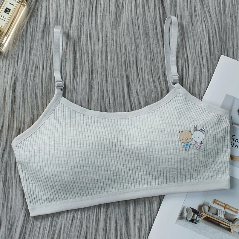 8-16 Years Kids Bras Young Girls Underwear Teenage Training Bras Women Cotton Kids cute Brassiere Tube Tops Girl's Sport Bras - Image 6