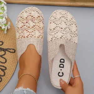 Women's Woven Slippers Flat Slides Fashion Women Cover Toe Female Mule Luxury 2025 Mules Casual Flats Shoes
