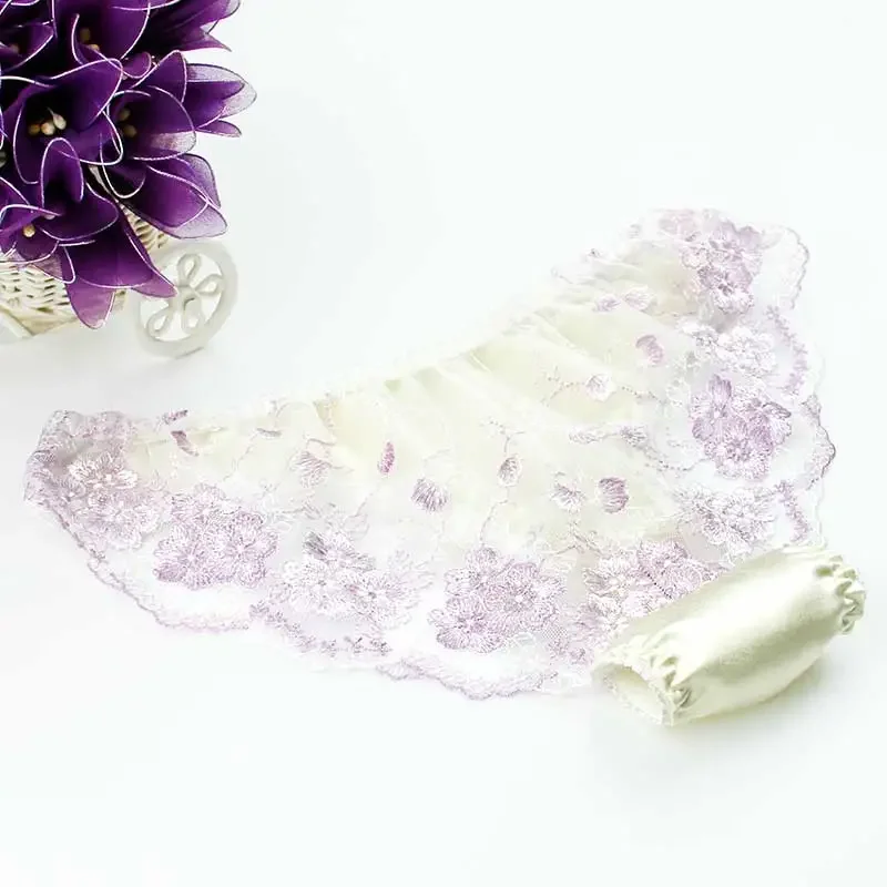 SILK women Sexy PANTIES 100% Natural silk Lace Beriefs Seamless Sexy underwear lingerie calcinha briefs underwear culotte 2018 - Image 12