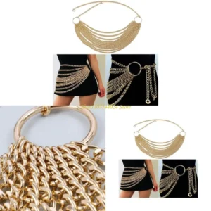Layered Thick Chain Belt For Women Adjustable Length Adds A Touch To Any Outfit Suitable For Various Occasions