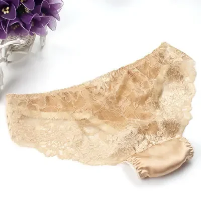 SILK women Sexy PANTIES 100% Natural silk Lace Beriefs Seamless Sexy underwear lingerie calcinha briefs underwear culotte 2018 - Image 7