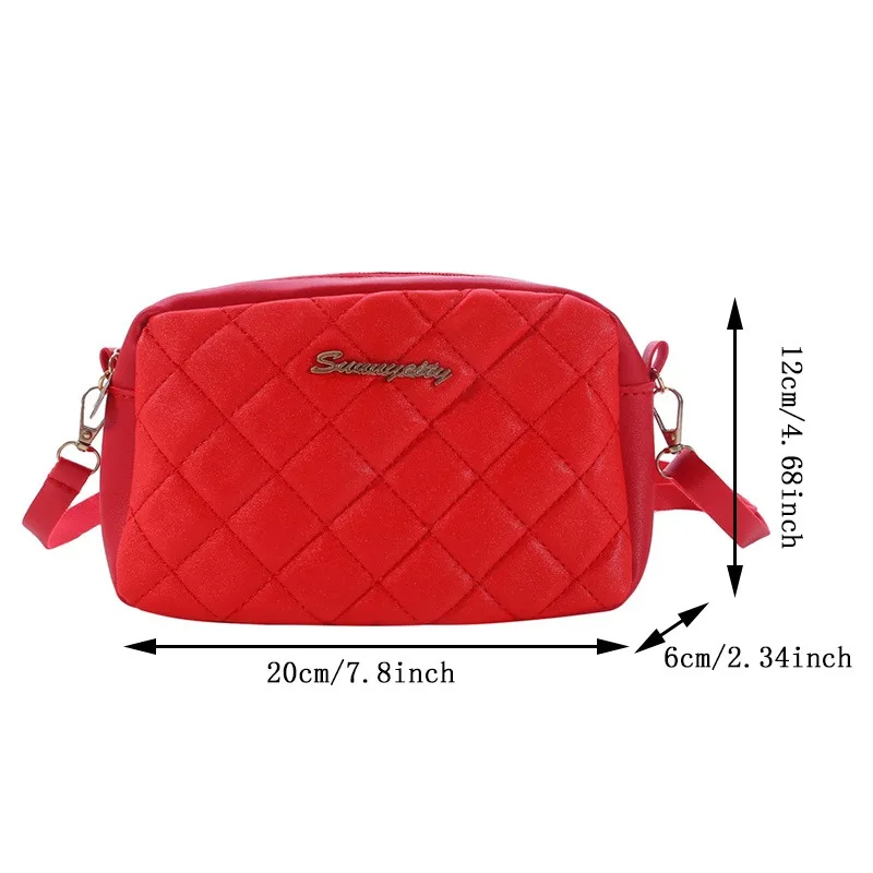 Small Messenger Bag For Women Trend Lingge Embroidery Camera Female Shoulder Bags Fashion Chain Ladies Crossbody Purse 2024 - Image 10