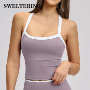 Yoga Bra Racerback Top Slim Fit Sports Underwear Beautiful Back Workout Vest Female Gym Fitness Vest Sports Bras Woman Clothes