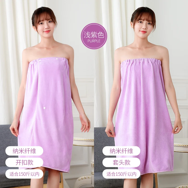 Wearable Microfiber Bathrobe Woman Shower Soft Bath Towel Adults for Home Beauty Salon Sweat Suit Sauna Towels Bathroom - Image 21