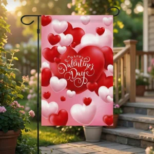 Valentine Flag Happy Valentine's Day Flag Love Valentine Garden Flag Valentine House Garden Porch Flags Valentine's Day Decor