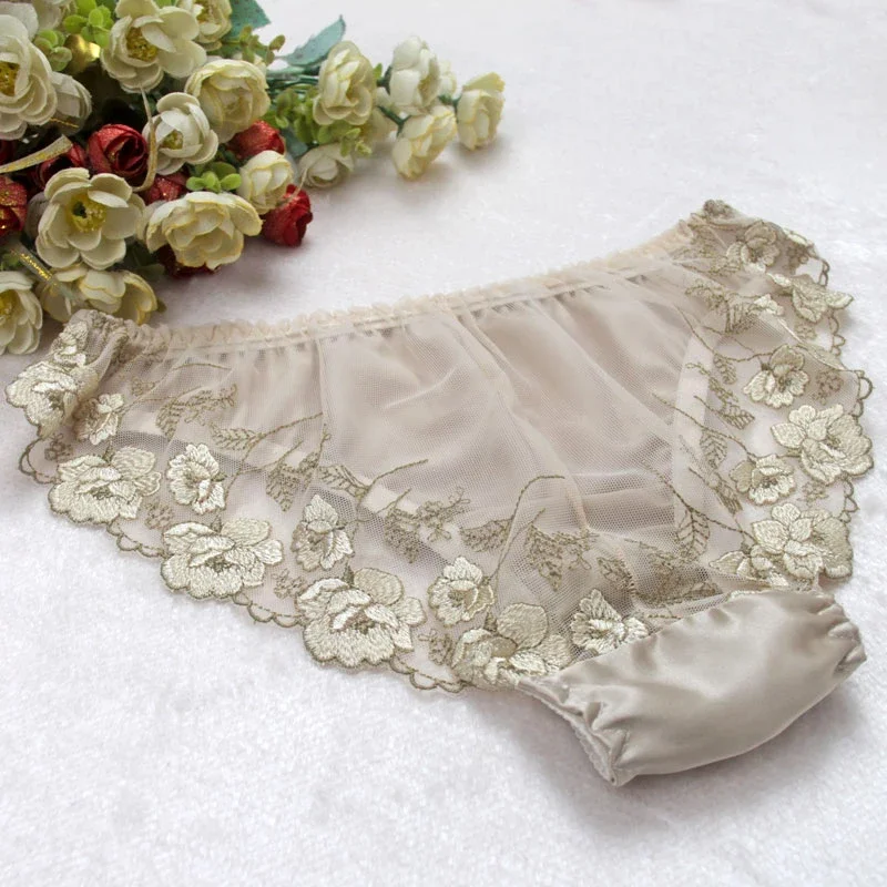 SILK women Sexy PANTIES 100% Natural silk Lace Beriefs Seamless Sexy underwear lingerie calcinha briefs underwear culotte 2018 - Image 4