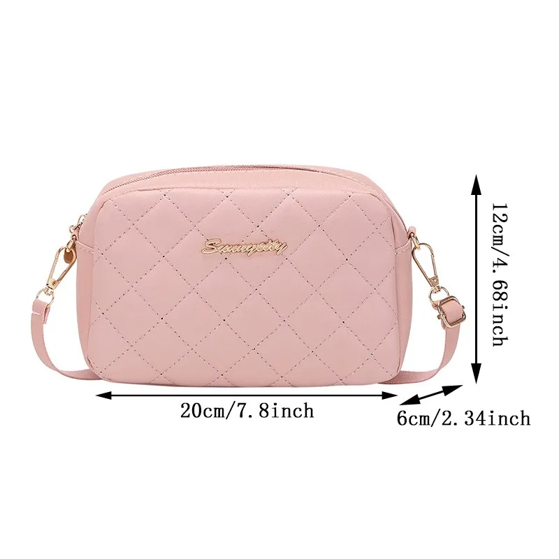Small Messenger Bag For Women Trend Lingge Embroidery Camera Female Shoulder Bags Fashion Chain Ladies Crossbody Purse 2024 - Image 7