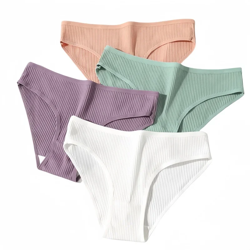 Cotton Women's Panties Fashion Striped Breathable Underwear Female Simple Comfortable Briefs Sports Intimate Lingerie - Image 3