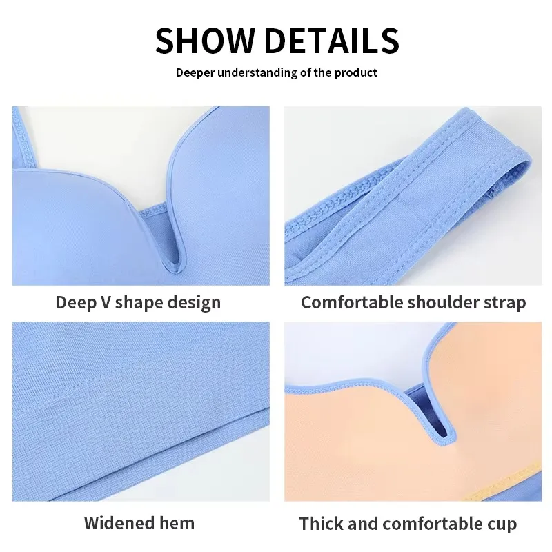 Women Sports Bra Sexy Padded Push Up Lingerie Fitness Daily Wear Seamless Full Cup Brasieres Para Mujer бюстгальтер женский - Image 4