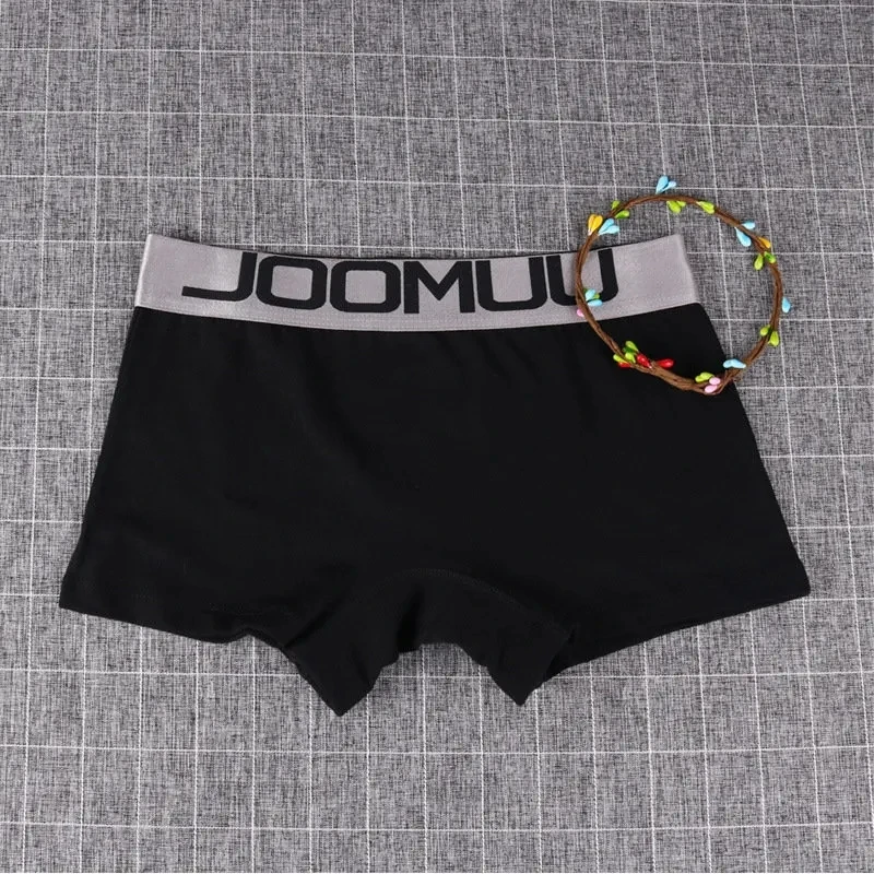 Popular Solid Women's Cotton Panties Boxer Underwear Ladies Breathable Letter Belt Briefs Sexy Sports Female Knickers Boyshorts - Image 3
