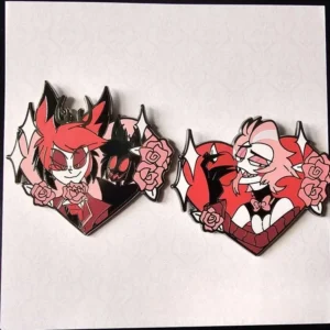 Alastor Valentine Heart Enamel Pin