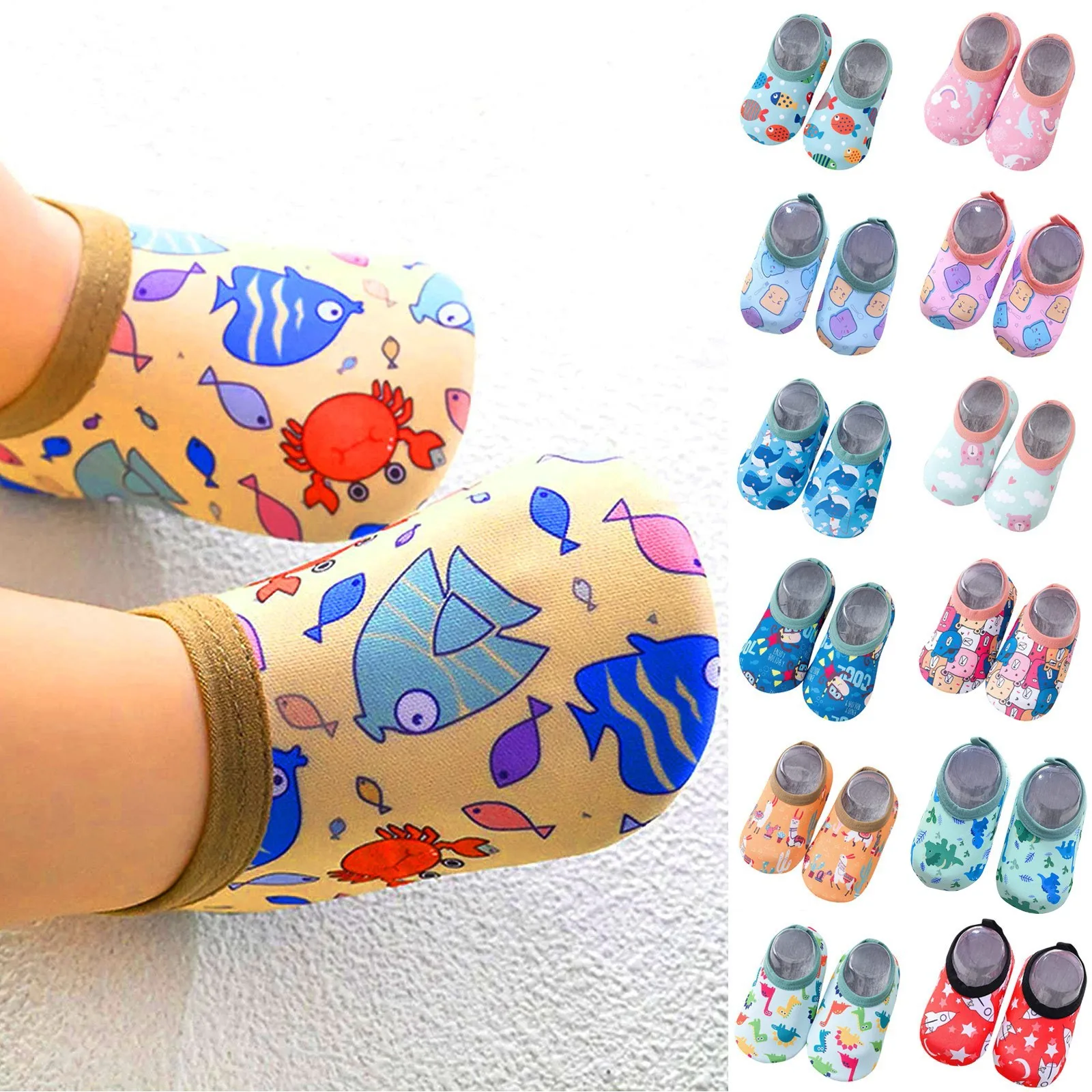 Baby Boy And Girl First Walkers Cartoon Printed Cute Quick Dry Shoes Toddler Shoes Beach Outdoor Lighweight Shoes - Image 5