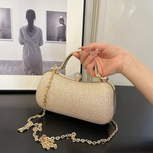 Evening party bags: This year, there is a trend for sophisticated and feminine women's bags. There are simple buttoned small bag